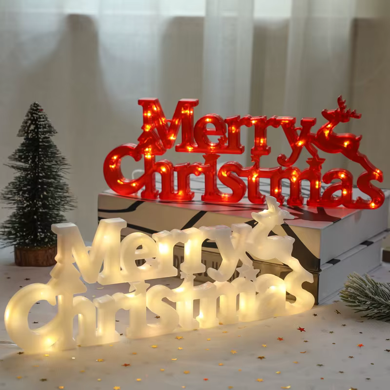 Guirxiété lumineuse LED avec étiquette de lettre pour la décoration de la maison