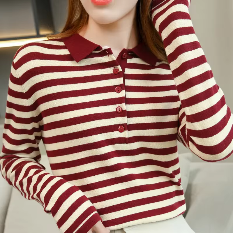 Chemise à rayures pour femmes