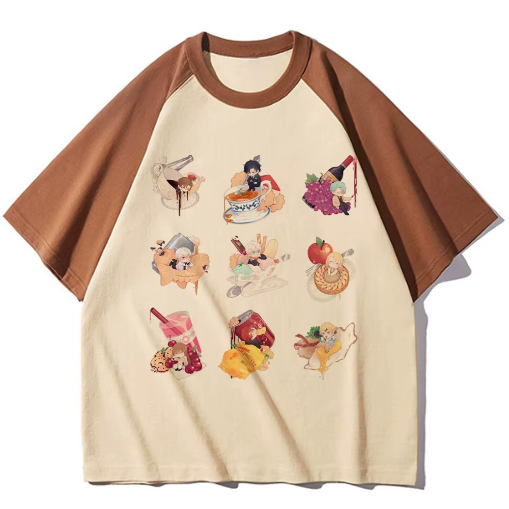 Mystic Messenger Tee femmes Y2K élégant streetwear haut fille manga vêtements