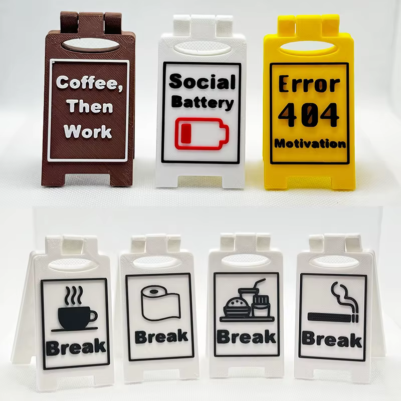 « Panneau de bureau humoristique - "Café