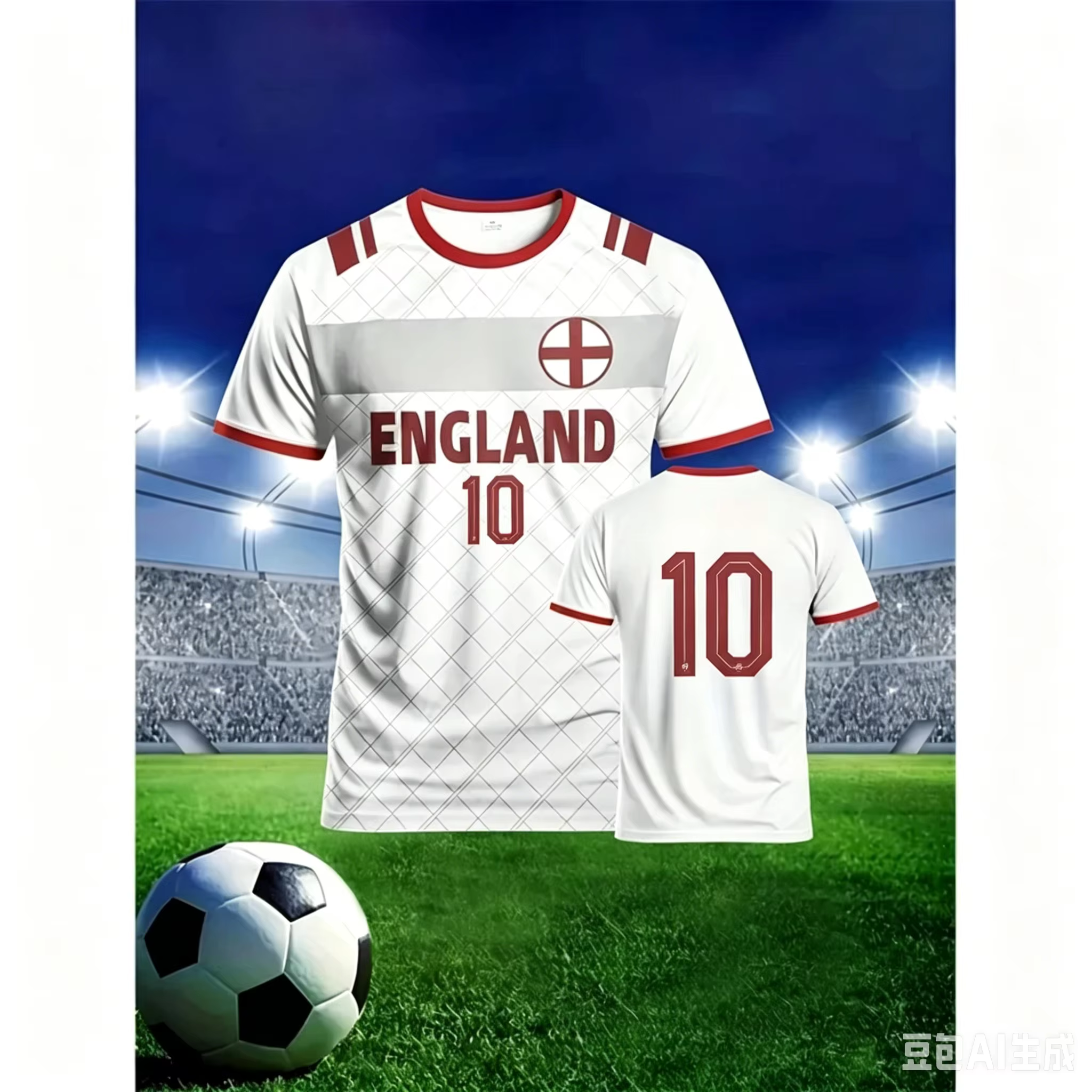 T-shirt de football pour hommes avec drapeau anglais d'été