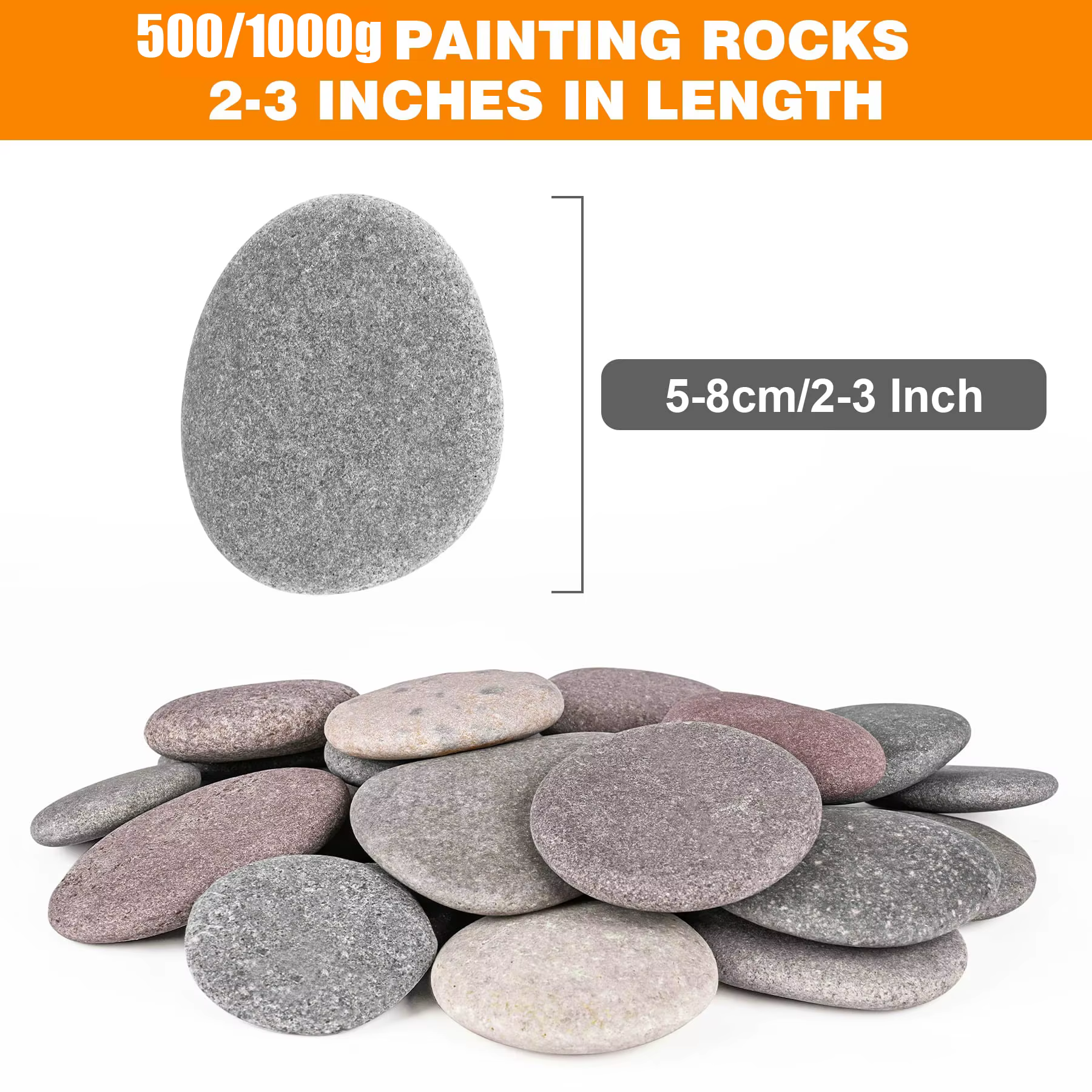 Pierres de rivière à peindre 500/1000g