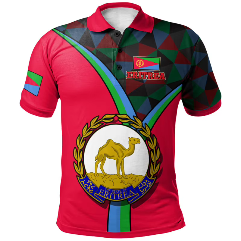 Polo imprimé 3D The Feel of Eritrea pour hommes