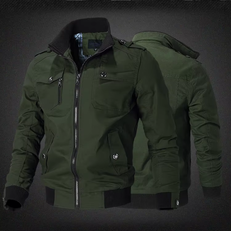 Blouson aviateur militaire mince pour hommes
