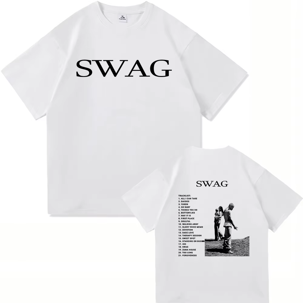 Justin Bieber SWAG t-shirt 2025 nouvel Album hommes/femmes vêtements Harajuku haute qualité