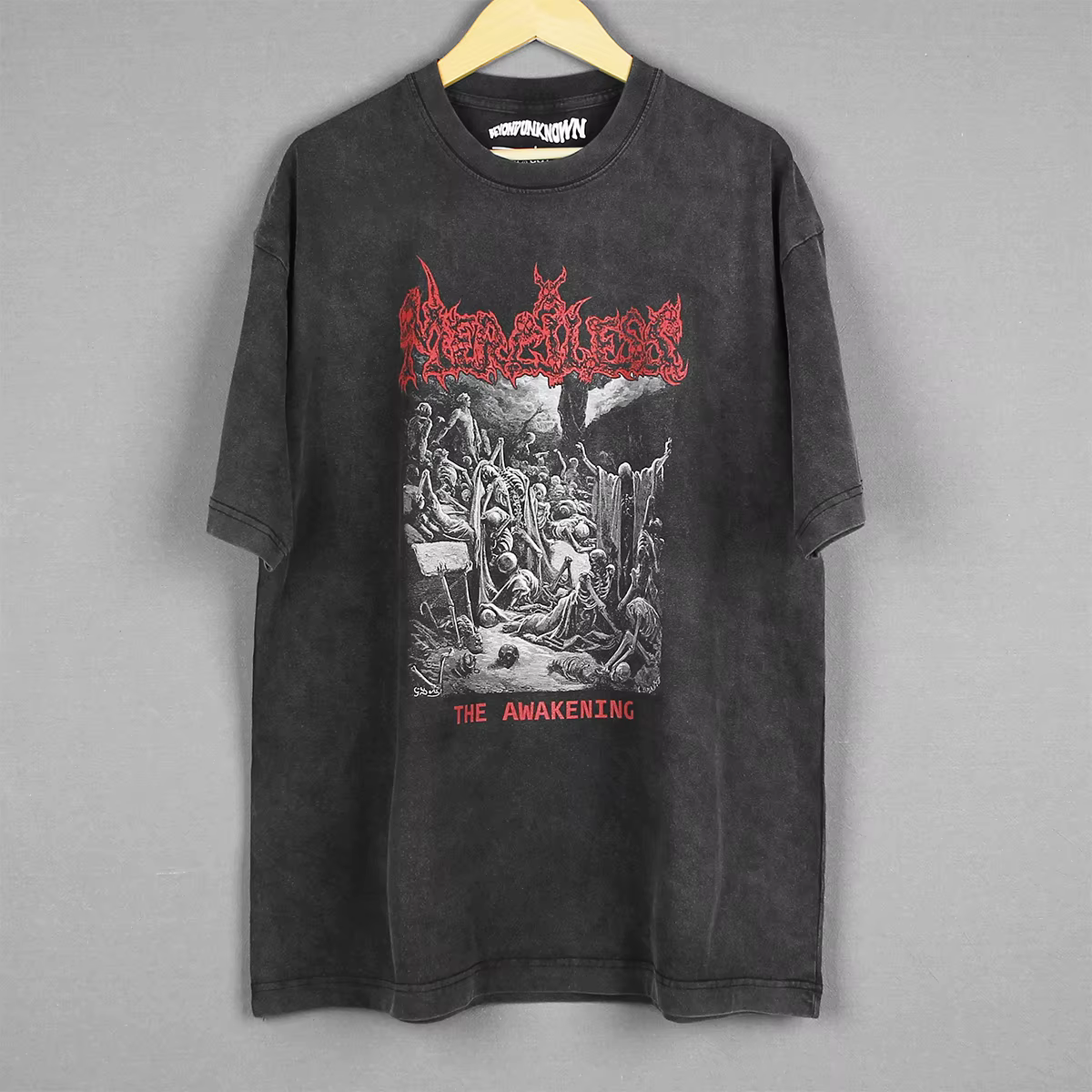 Merciless t-shirt l'éveil vieille école Thrash Death métal entombé posé Kreator hommes imprimé Cool coton