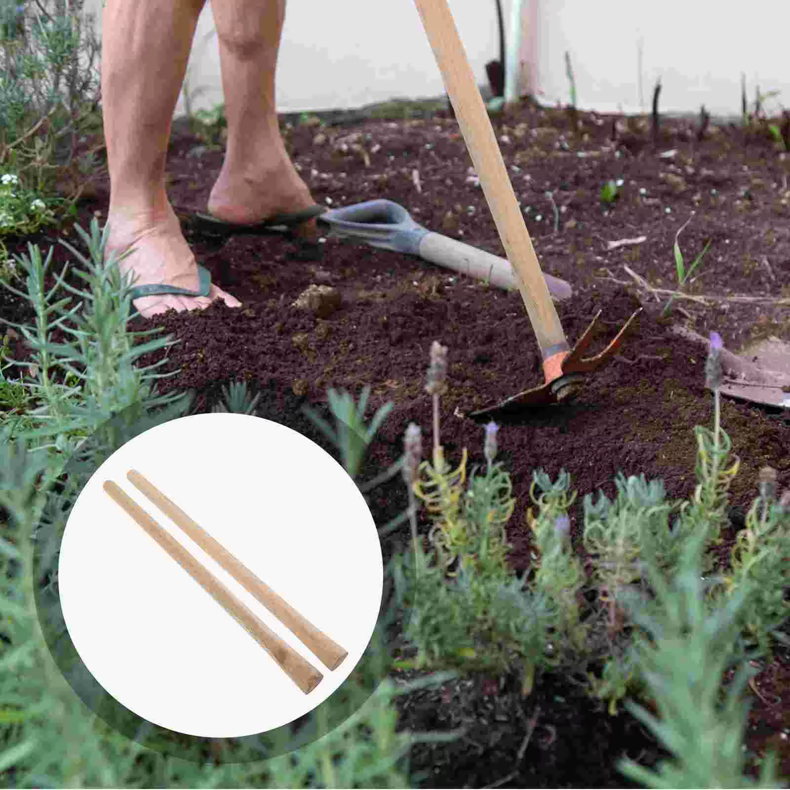 Poignée ergonomique en bois massif de remplacement, 2 pièces, pour pelle, houe, balai, marteau, outils de jardin, poignées d'outils en bois, accessoires agricoles