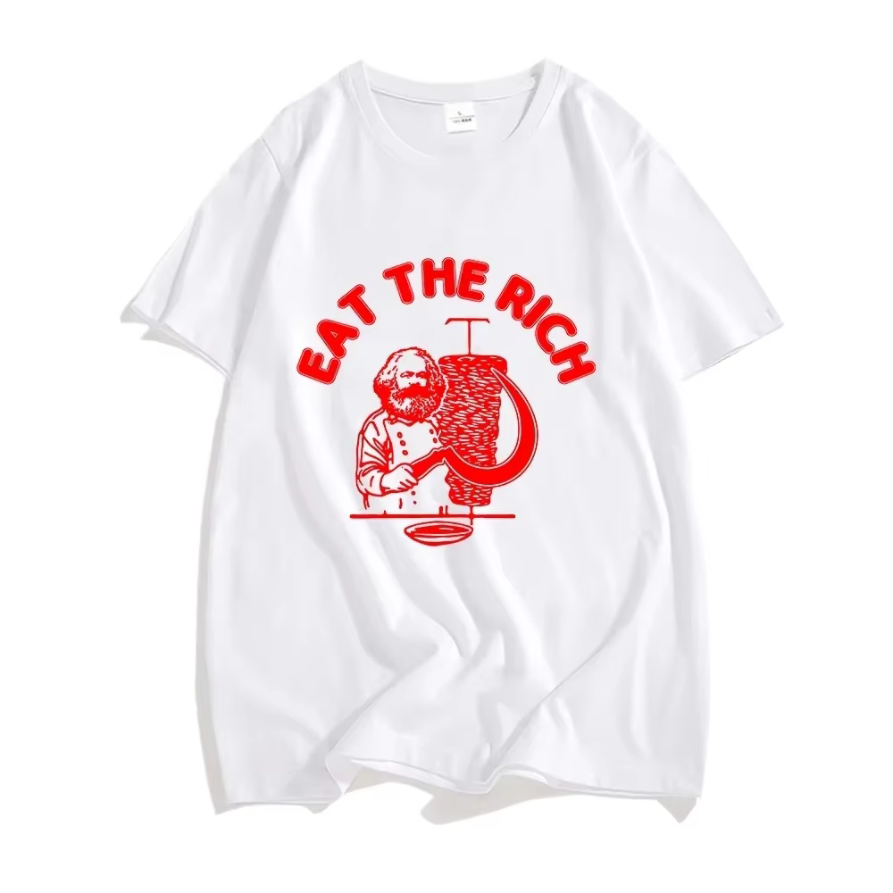 T-Shirt Eat The Rich lettre imprimée femmes t-shirts basique été
