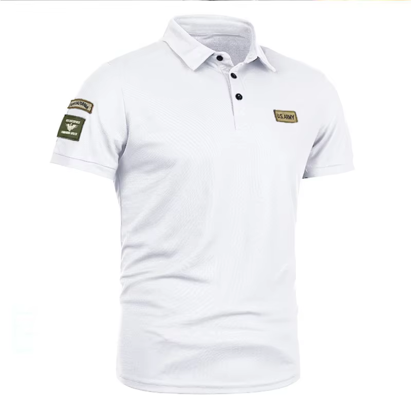 Polo coréen à manches courtes pour hommes
