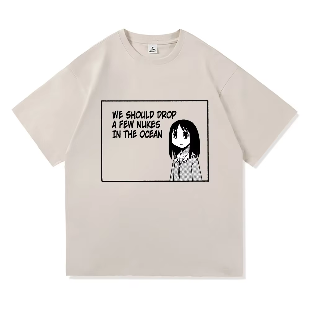 Azumanga Daioh t-shirt mode hommes/femmes Harajuku mignon Anime fille citation
