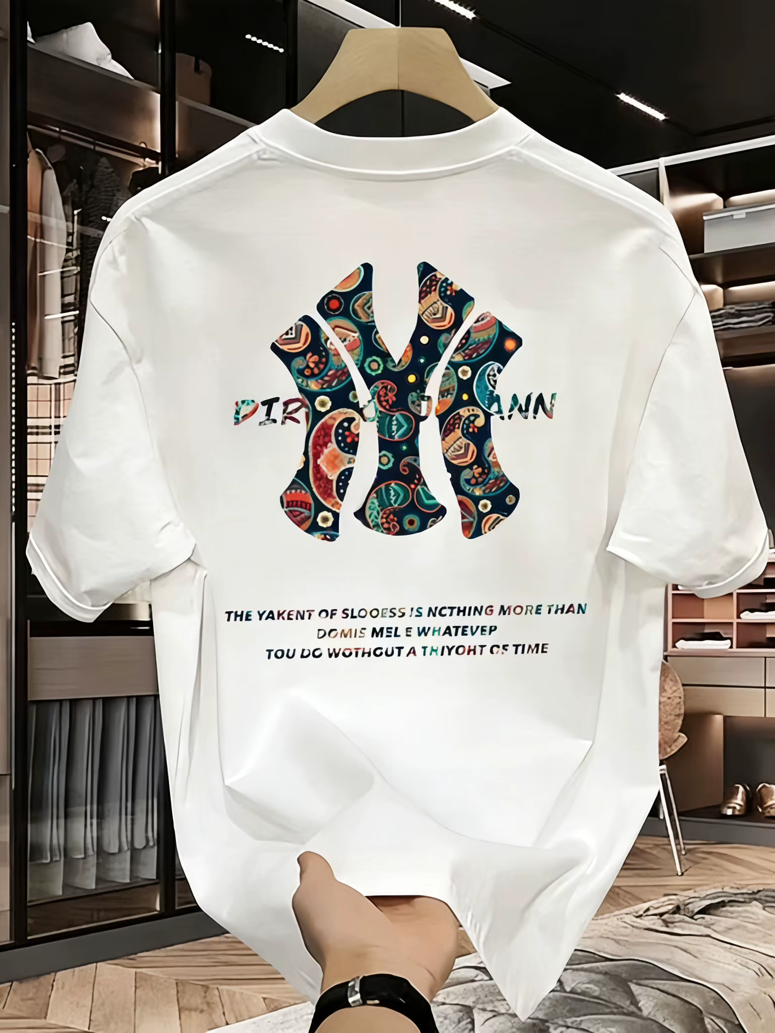 T-shirt imprimé d'été pour homme - T-shirt ample de haute qualité