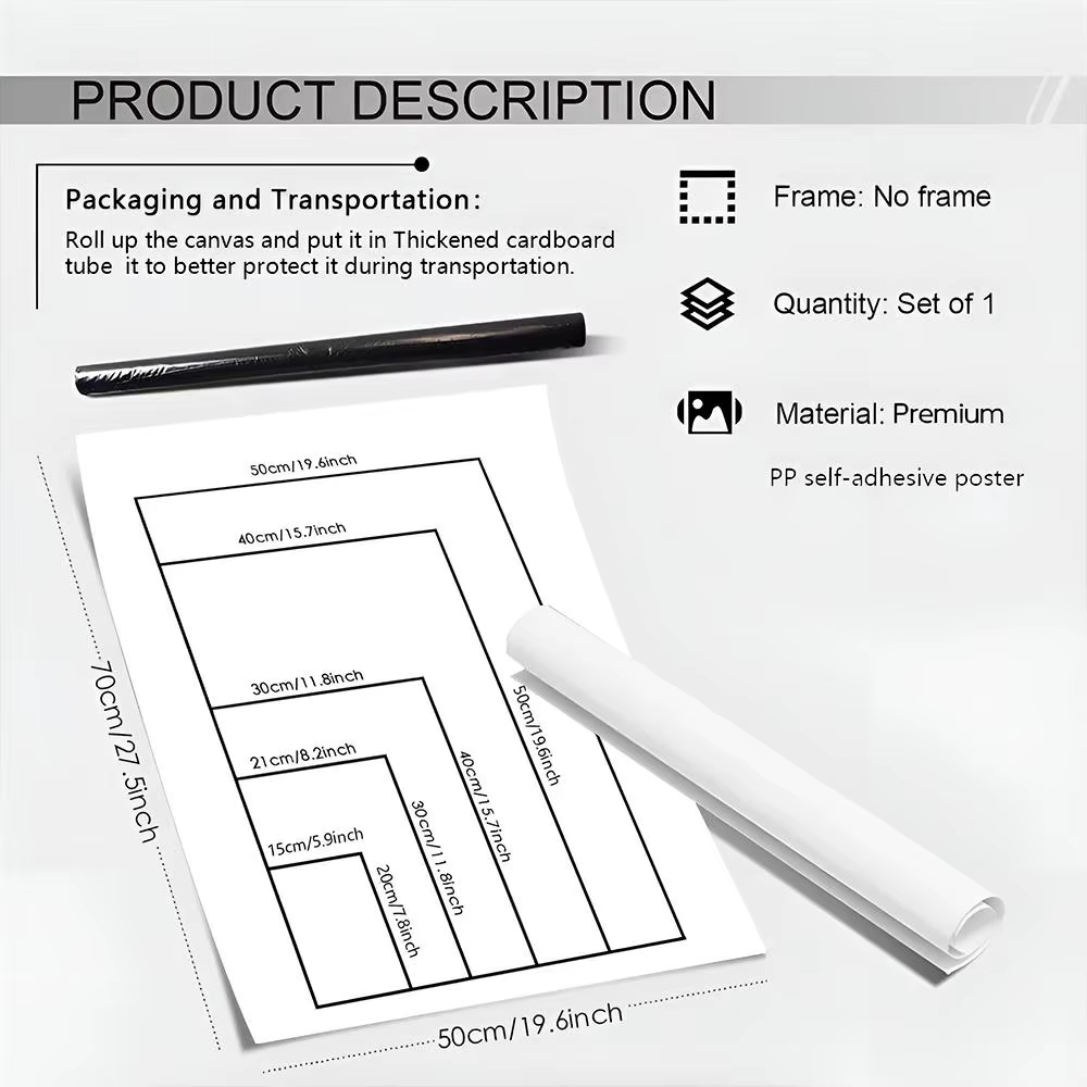 Werenoi P-Pyramide Singer Poster Premium PP Autocollant mural en PP - Décoller et coller, impression HD, décoration intérieure imperméable