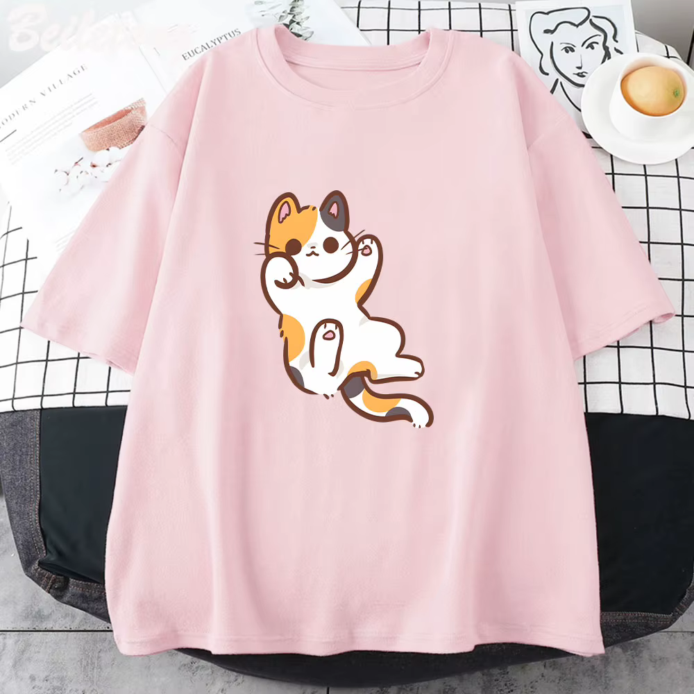 T-shirt graphique Calico Cat pour femme