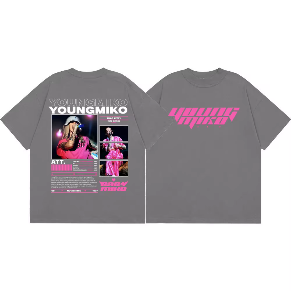 T-shirt de rappeur Young Miko pour hommes et femmes