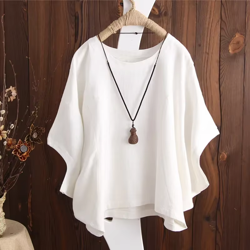 Chemises en coton et lin pour femmes