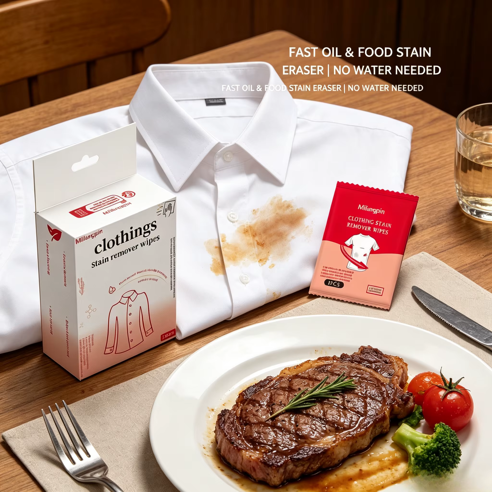 Lingettes détachantes pour vêtements