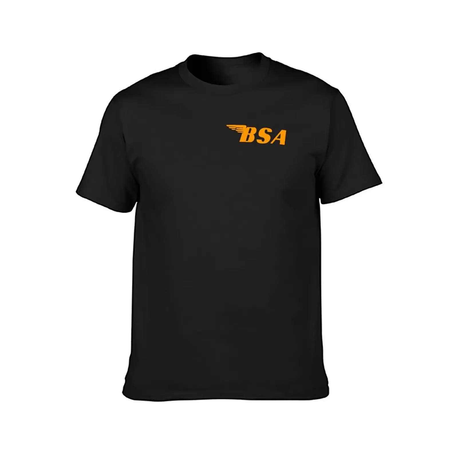 T-shirt orange vintage pour hommes, vêtements de rue, vêtements personnalisés, médicaments, bsa
