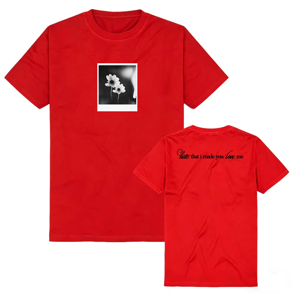 T-shirt « Hate That I Made You Love Me » avec design de l'album Ariana Grande Petal