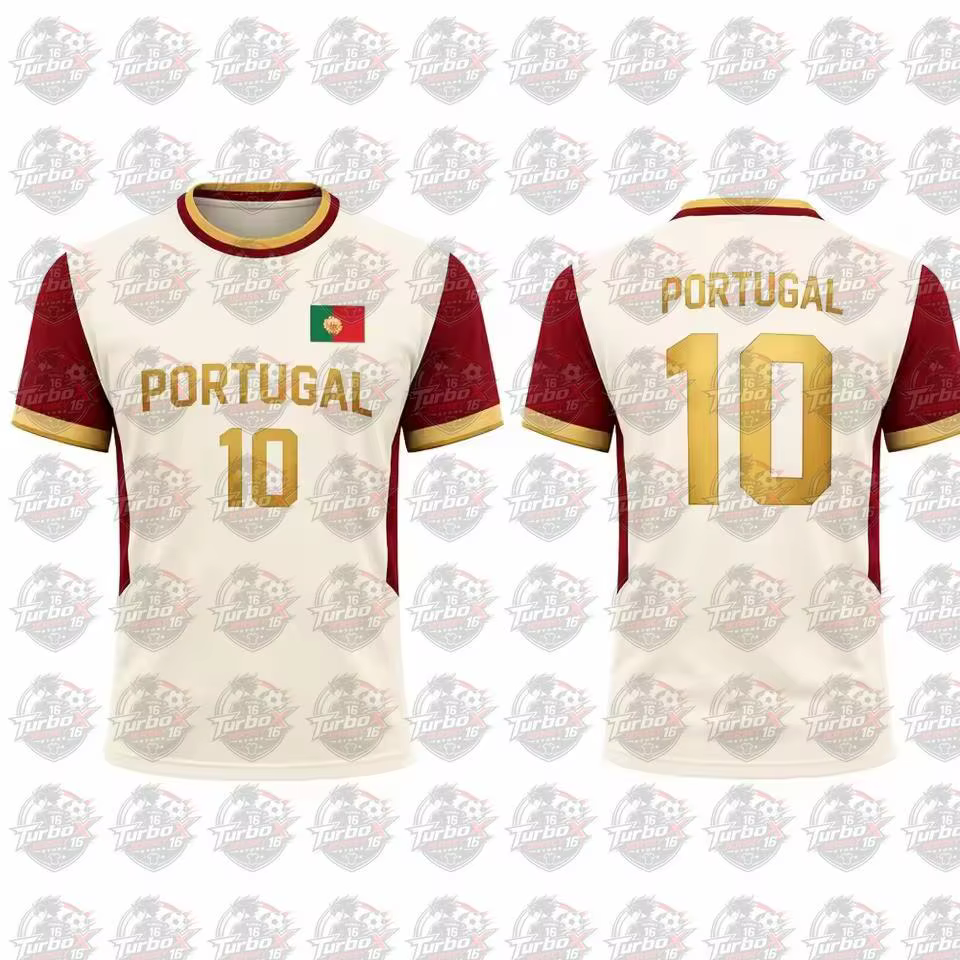 Nouveau Maillot de Sport Unisexe 2026 à Imprimé Drapeau du Portugal pour Homme – Respirant