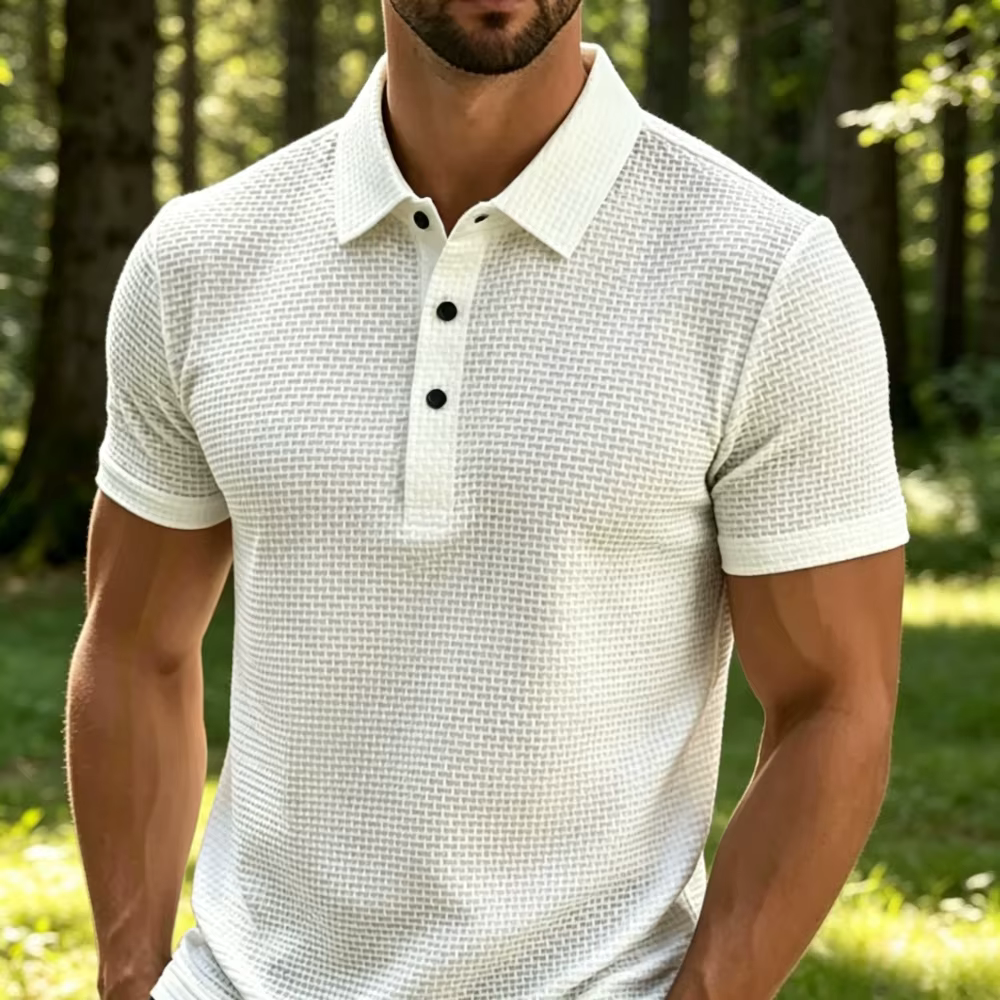 Polos de travail haut de gamme pour hommes à manches courtes