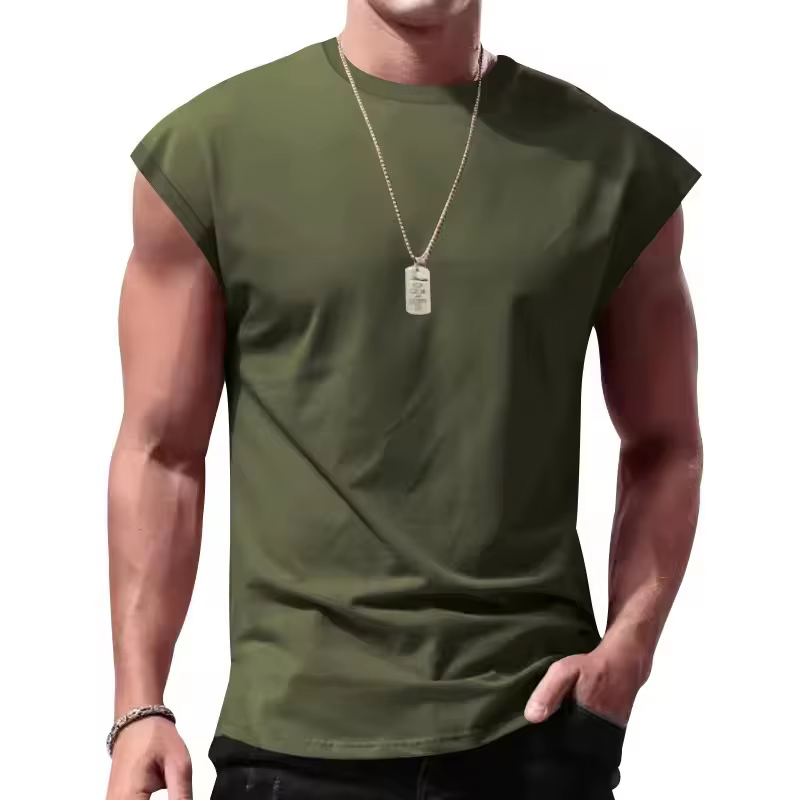 T-shirt décontracté à manches courtes et col rond pour homme