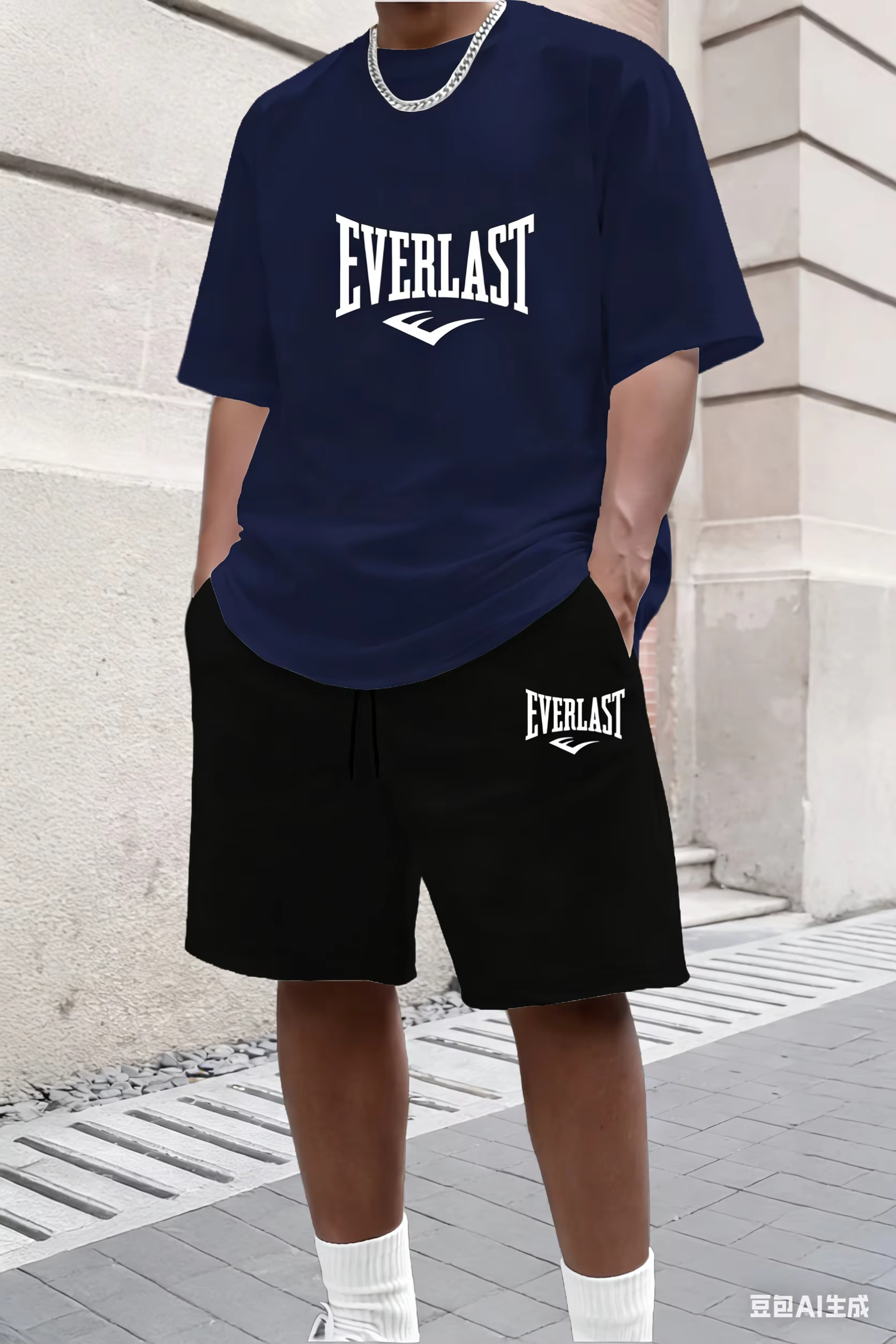 Ensemble t-shirt et short d'été pour homme
