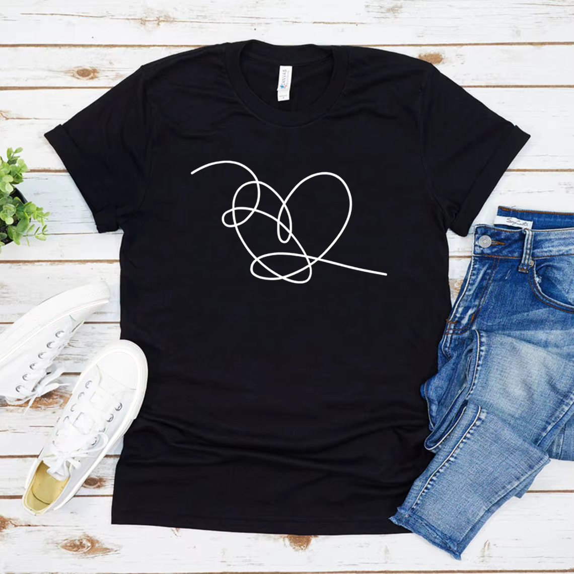 Amour vous-même coeur chemise j'aime larme T-Shirt