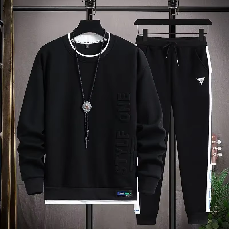 Ensemble t-shirt et pantalon blanc uni pour hommes