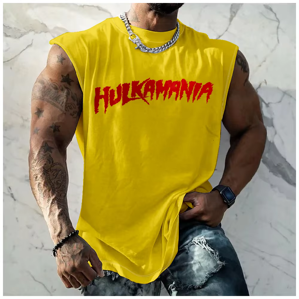 Hulkamania débardeurs Hulk Hogan Rip unisexe sans manches Sport gilet de gymnastique femmes hommes en plein air haut
