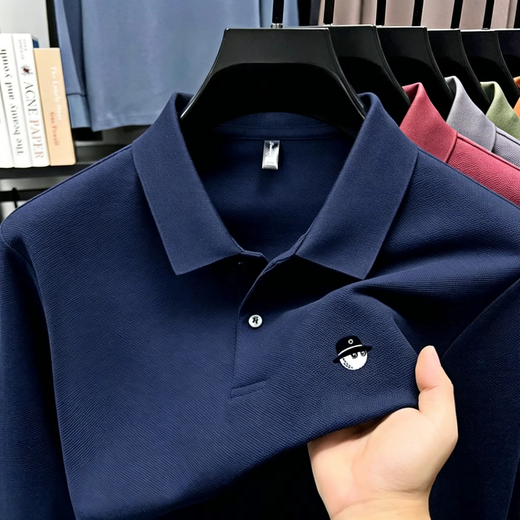 Polo brodé haut de gamme pour hommes