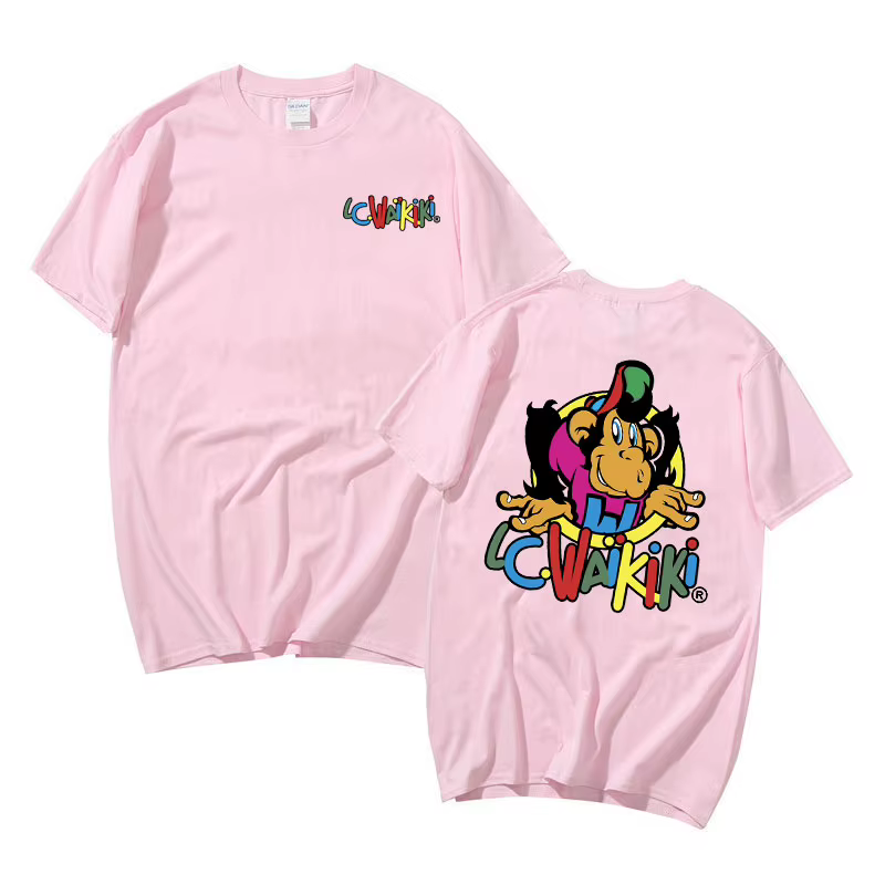 T-shirt graphique Singe Lc Waikiki pour hommes et femmes