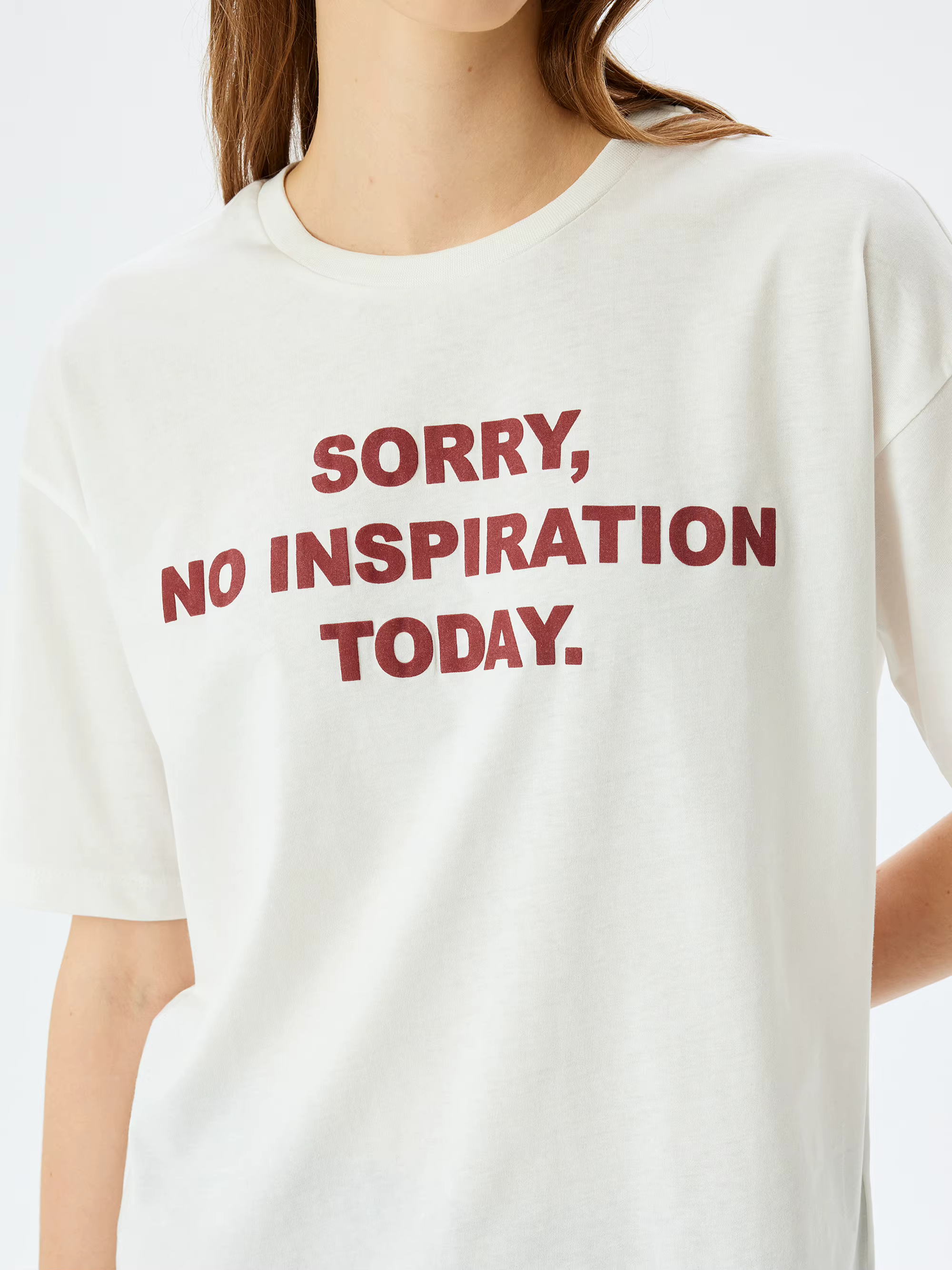 T-shirt blanc avec inscription SORRY