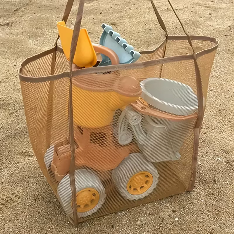 Lot de 2 sacs de plage en maille de grande capacité - Polyester durable