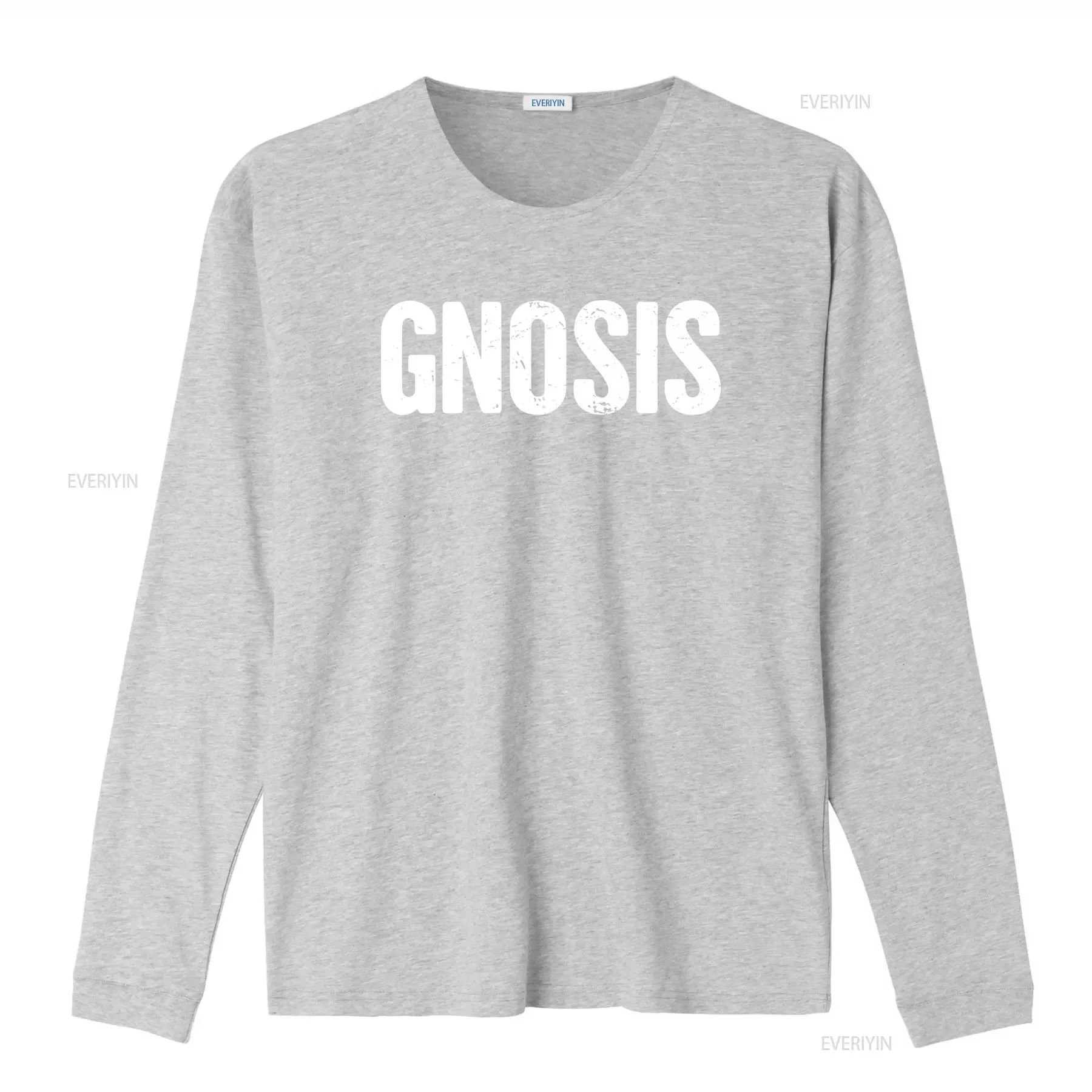 T-shirt Gnostique Effet Vieilli – Gnosticisme Gnosis – Haut Unisexe Respirant Lavé Style Vintage pour Usage Quotidien Polyvalent et Décontracté