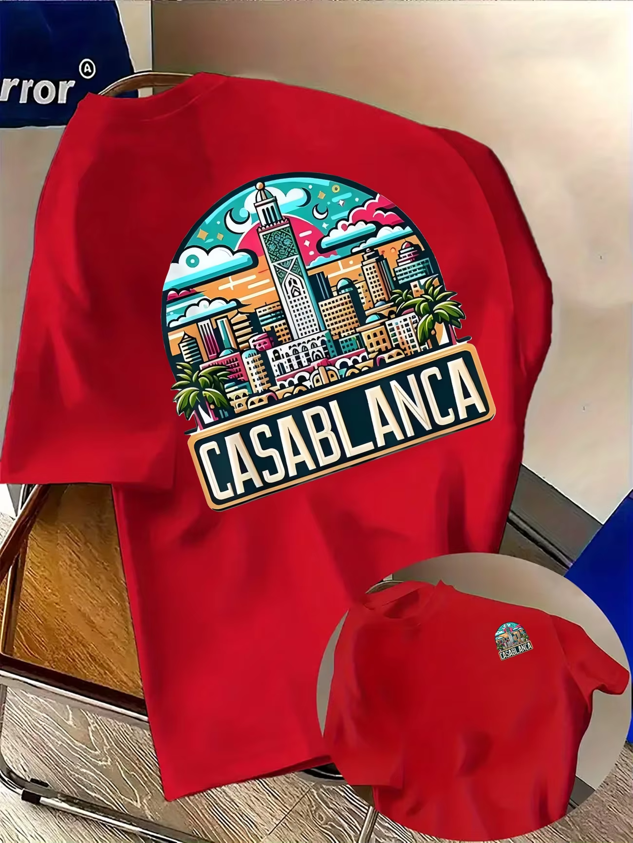 T-shirts graphiques architecturaux esthétiques Casablanca