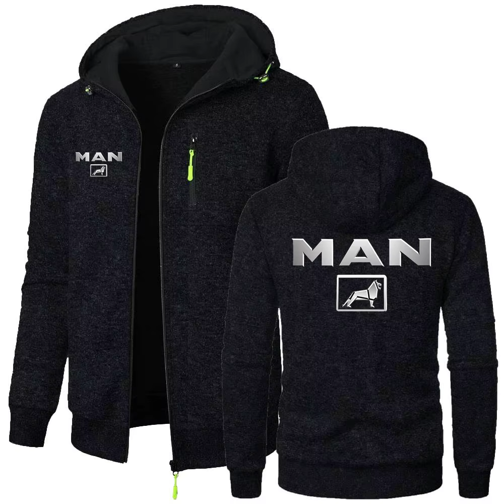 Simple confortable sweat veste camion homme vêtements d'extérieur à capuche hommes expédition coupe-vent chaud écharpe