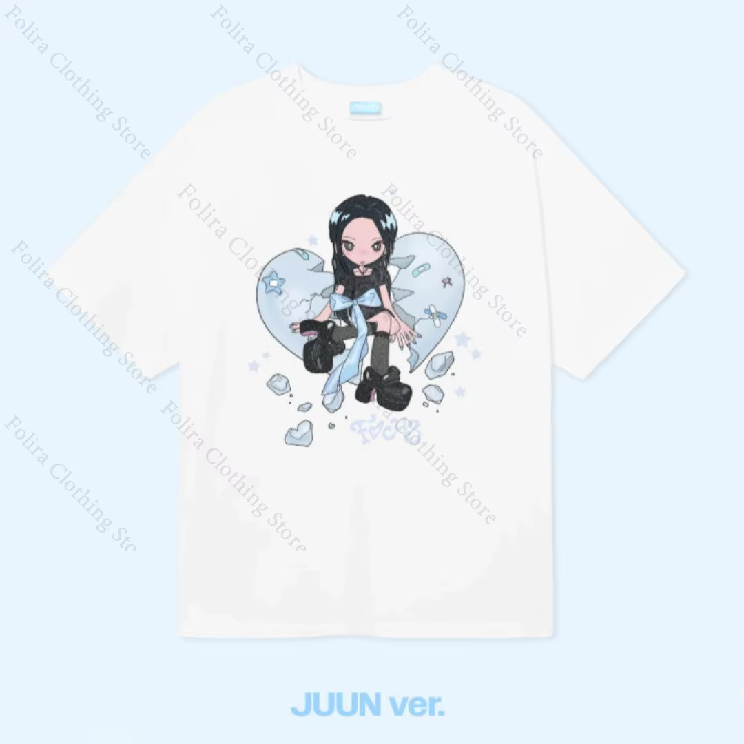 2025 Hearts2Hearts Album FOCUS série T-shirt imprimé