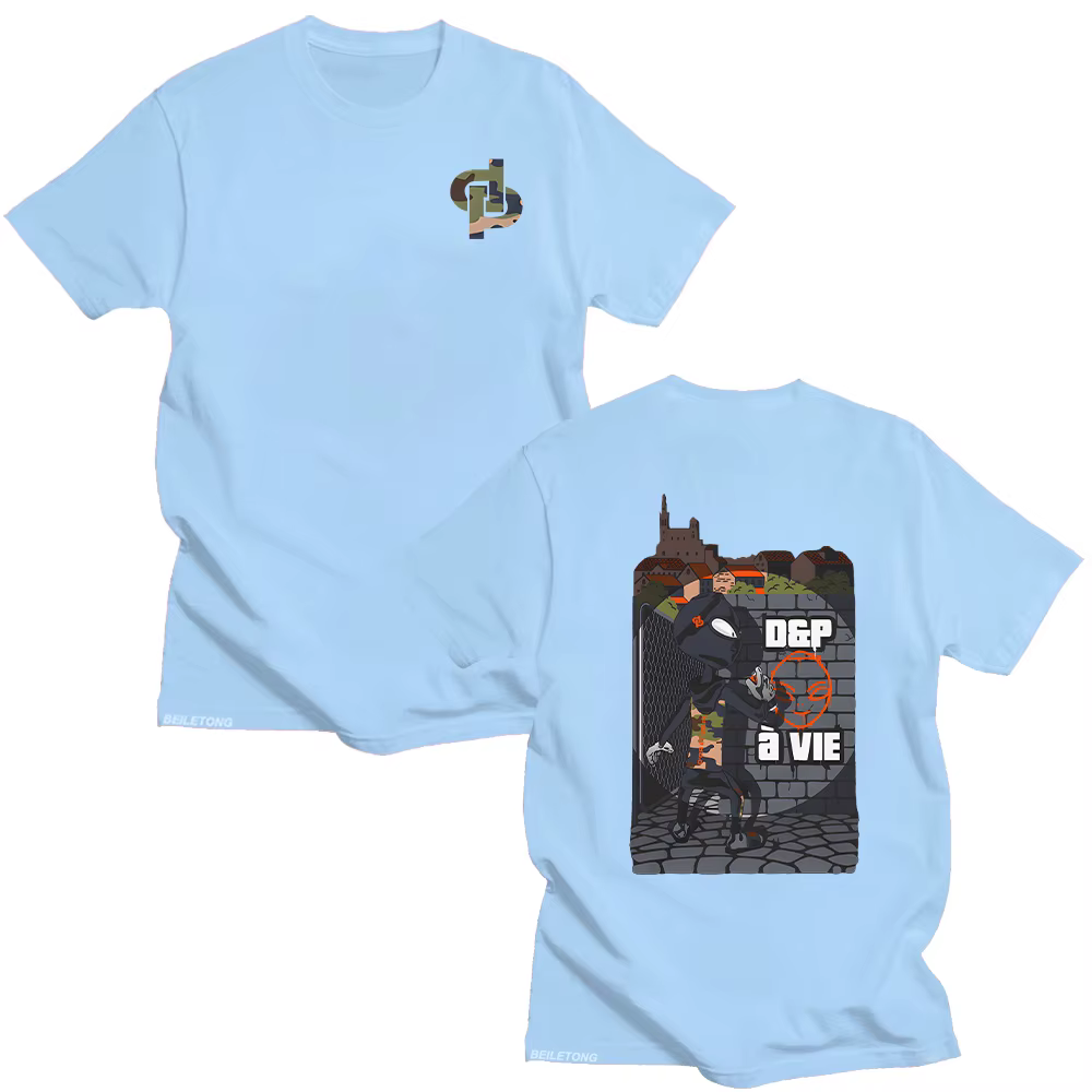 D & p À Vie Box T-Shirt rappeur JuL t-shirts hommes Style de rue pur coton