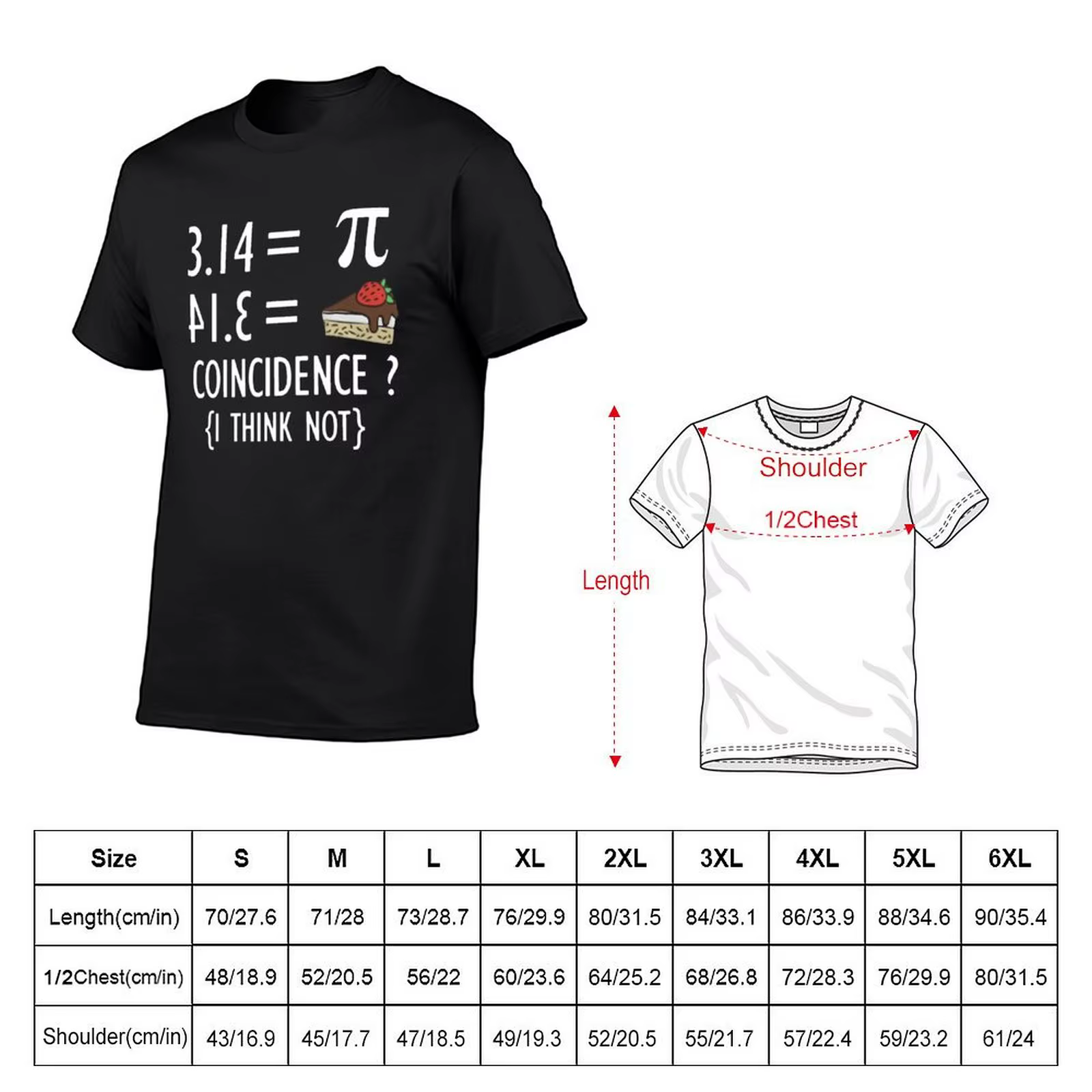 T-shirt drôle de maths pour hommes et femmes