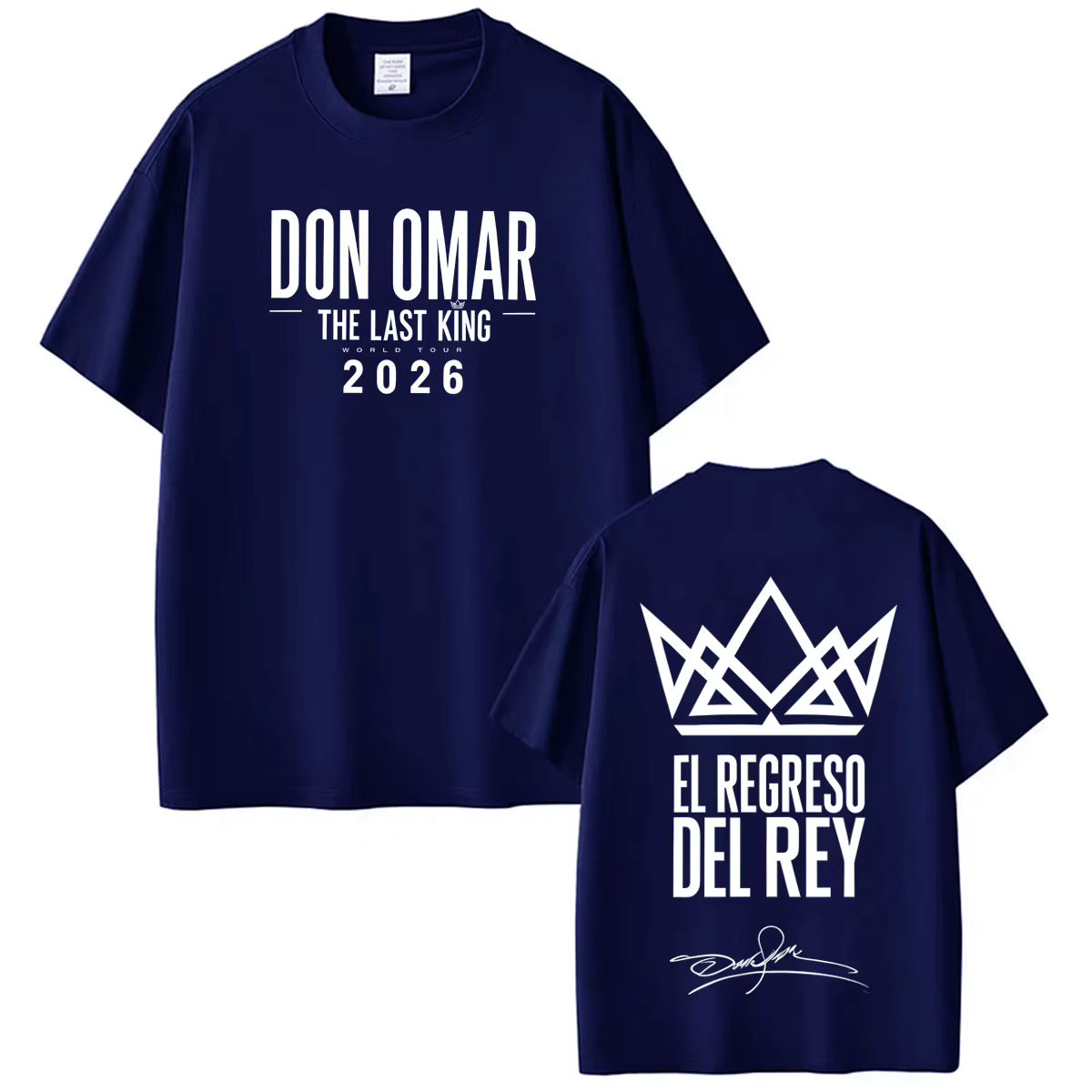 T-shirts imprimés du rappeur Don Omar The Last King Tour 2026