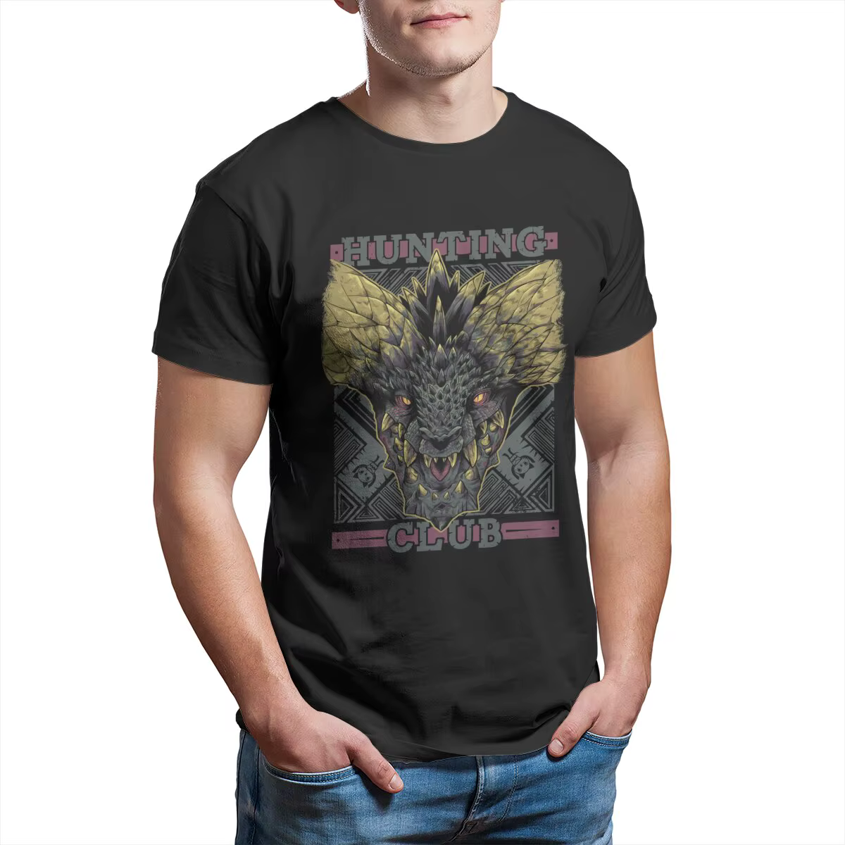 T-Shirt Unisexe Monster Hunter World Hunting Club pour Homme