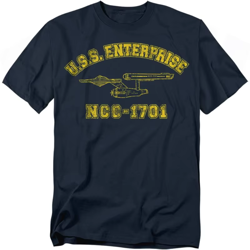 T-shirt Star Trek Live Long & Prosper en charbon de bois