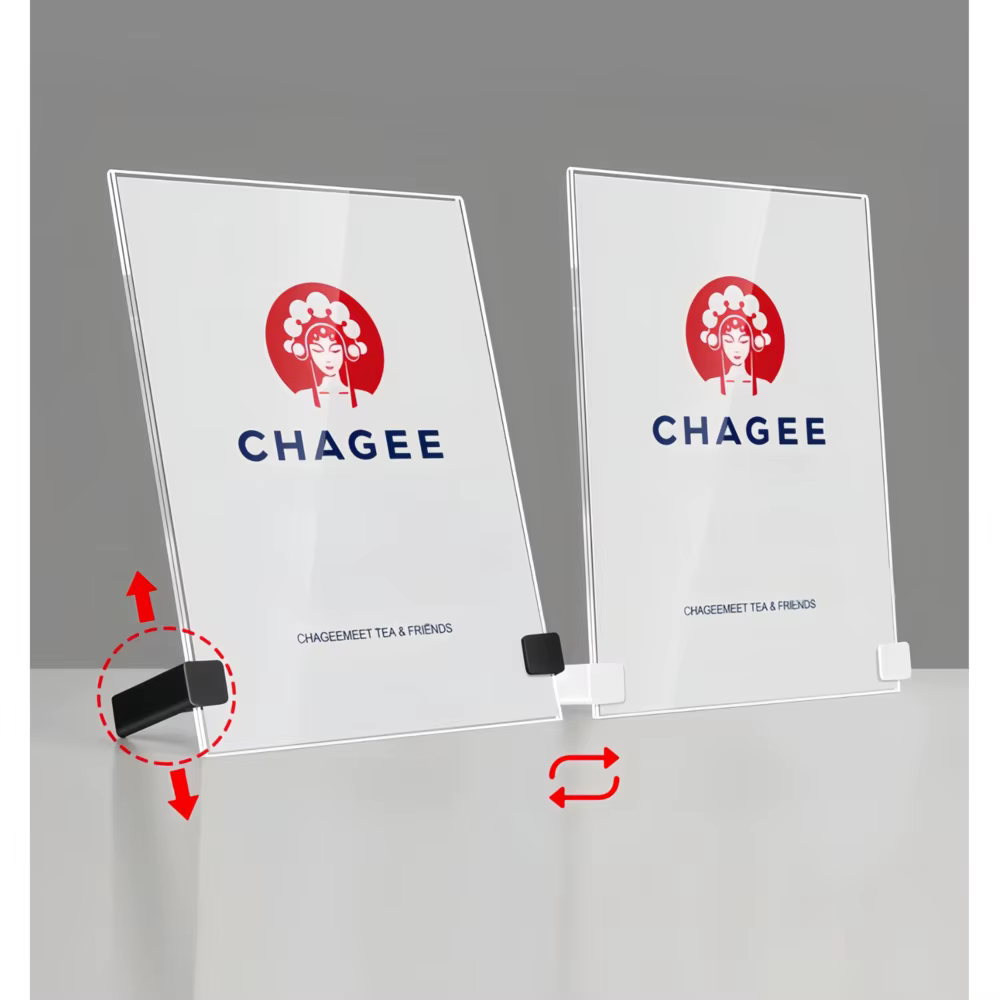 Panneau de table en acrylique A4/A5 – Spécialisé pour les magasins de thé au lait