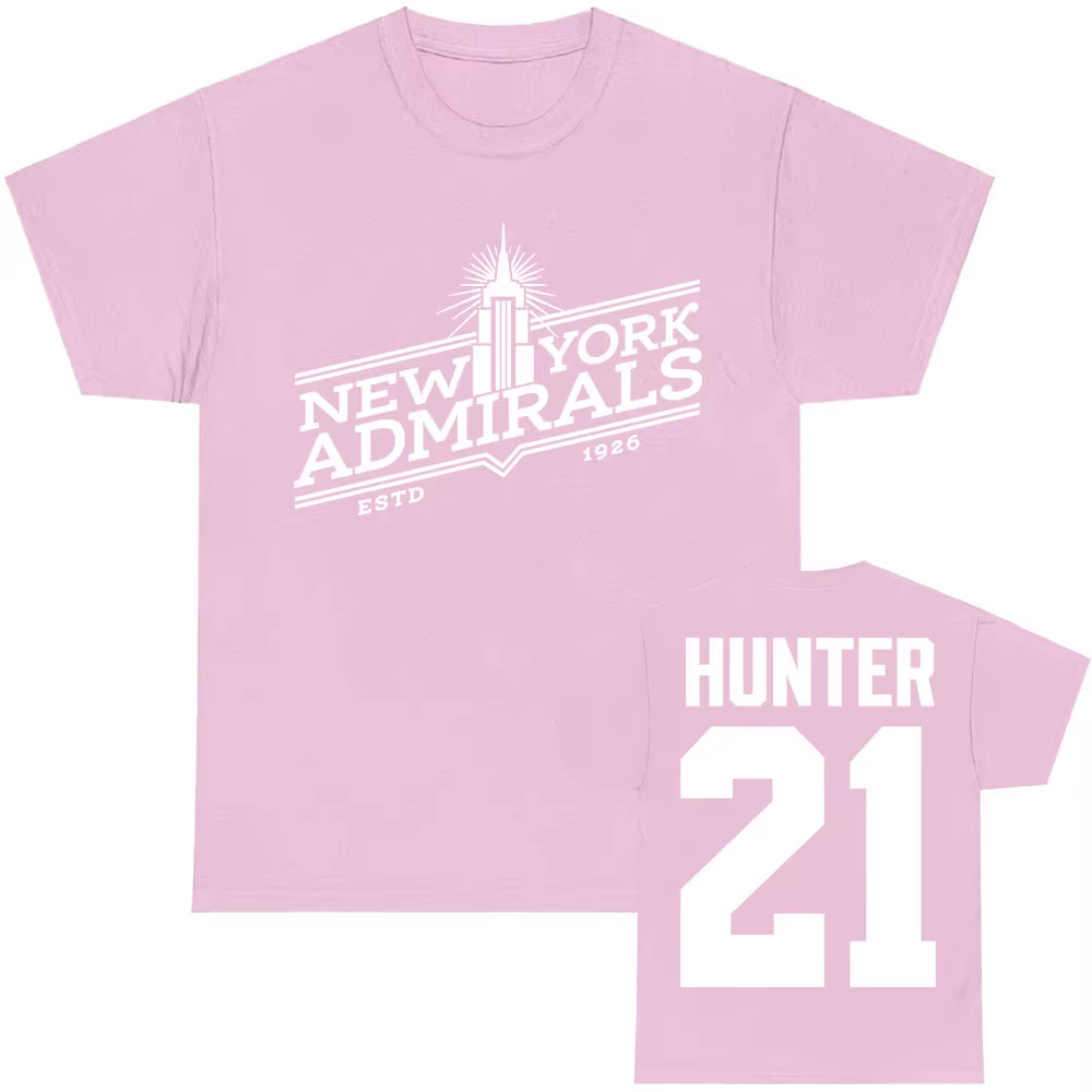 Scott Hunter 21 New York amirals T-shirt chauffé rénovation TV