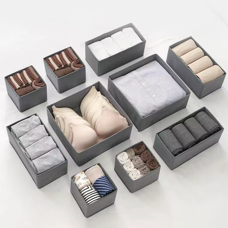 Boîte de rangement pour vêtements, organiseur de sous-vêtements, soutien-gorge, chaussettes, organiseur de tiroir, panier de rangement pour t-shirts, organiseurs de rangement pour armoire
