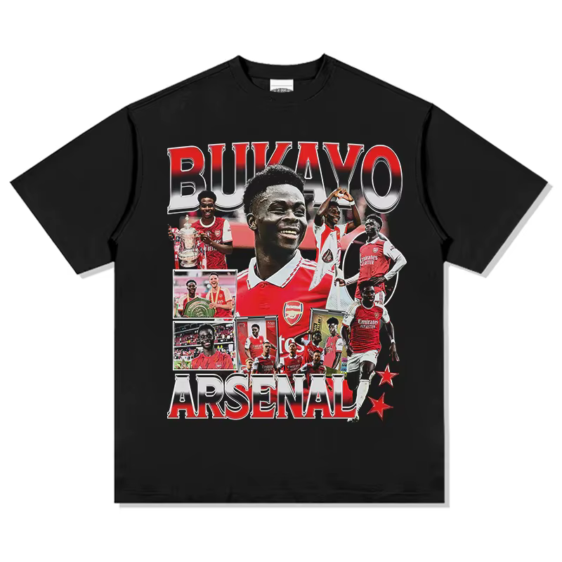 Bukayo Saka 100% coton t-shirt de football pour hommes maillot d'Arsenal chemise commémorative été unisexe