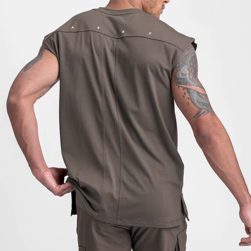 Débardeur coupe musculaire pour hommes, chemises de gymnastique respirantes à séchage rapide, vêtements de sport, course à pied, plage, entraînement, musculation, été