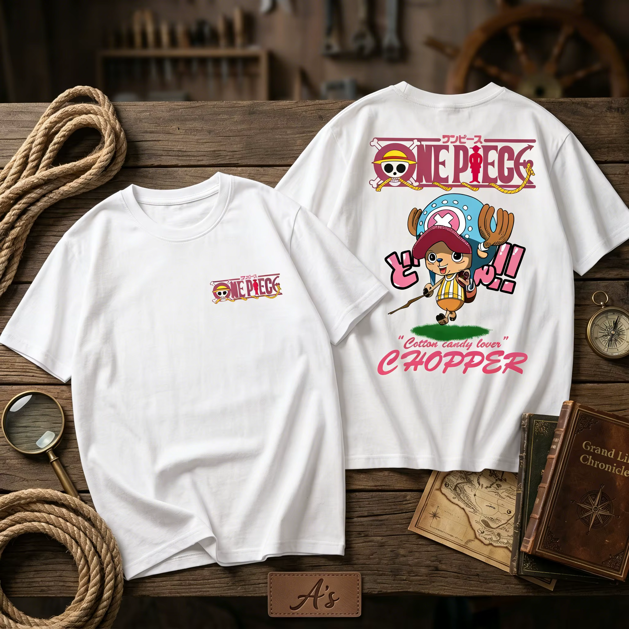 T-shirt One Piece Chopper Homme Femme 2026 Été Manches Courtes Imprimé Anime Streetwear Décontracté Vêtement Parent-Enfant Unisexe