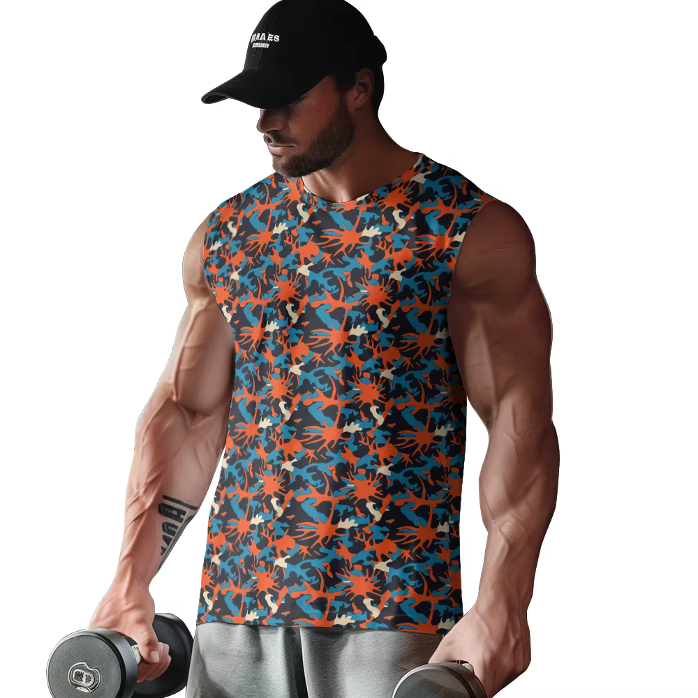 Animal camouflage léopard hommes débardeurs été gymnase à la rue sans manches musculation respirant gilet d'entraînement vêtements de fitness musculaire