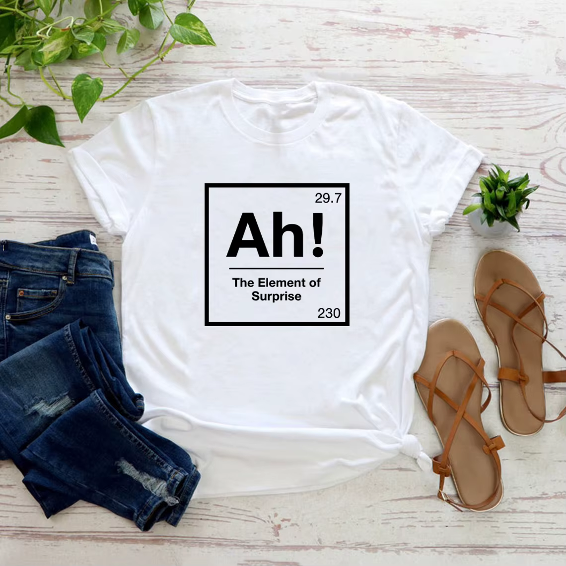 T-shirt « Ah l'élément de la surprise » – Projet Hail Mary – Blague de chimie